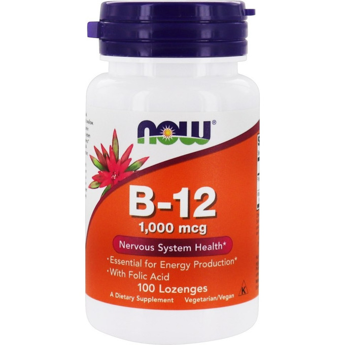 Витамин NOW B-12, 1000 мкг, 100 таблеток NS*0466